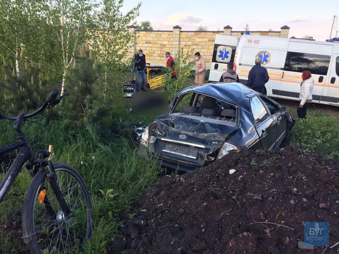 На щойно відремонтованій волинській трасі автівка злетіла в кювет (фото)