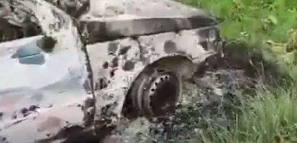 У Княгининку водій зачинився в авто і підпалив себе (відео)