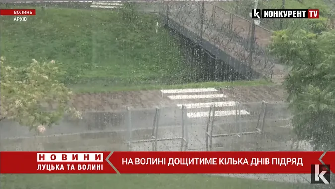 Оголосили жовтий рівень небезпечності: на Волині дощитиме кілька днів підряд (відео)