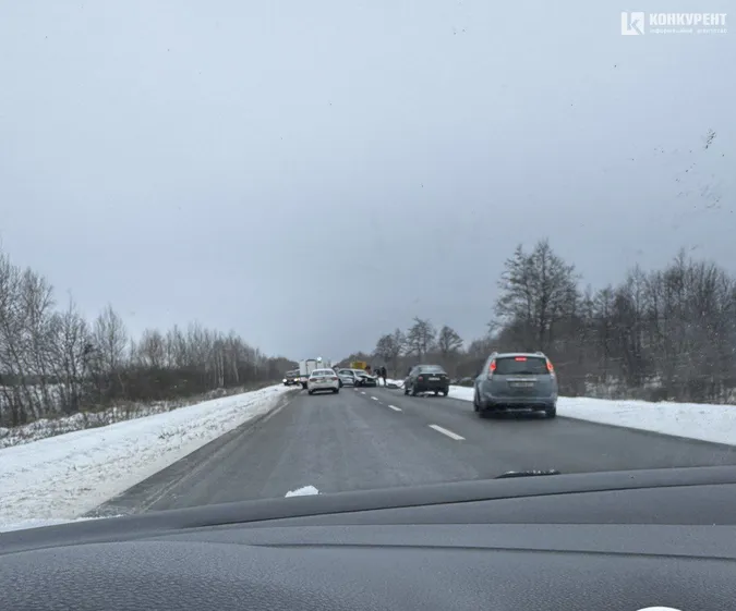 Місце аварії за селом Трилісці Луцького району