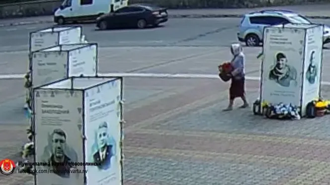Згрішила, як вийшла з церкви: у Нововолинську знайшли крадійку квітів з Алеї Героїв