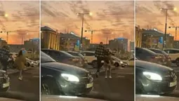 Вдарив кулаком в обличчя і копнув у спину: у Варшаві поляк жорстоко побив українку на паркінгу (відео)