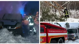 Пожежі, повалені дерева, застряглі авто: що робили волинські рятувальники у неділю (фото)
