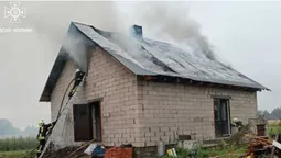 На Волині від удару блискавки загорілася хата (фото)
