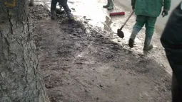 У Луцьку будівельників змусили очистити дорогу (фото)