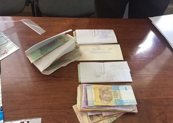 Кошти, які вилучили у кабінету Стрільчук. Жінку затримали того ж дня на робочому місці.