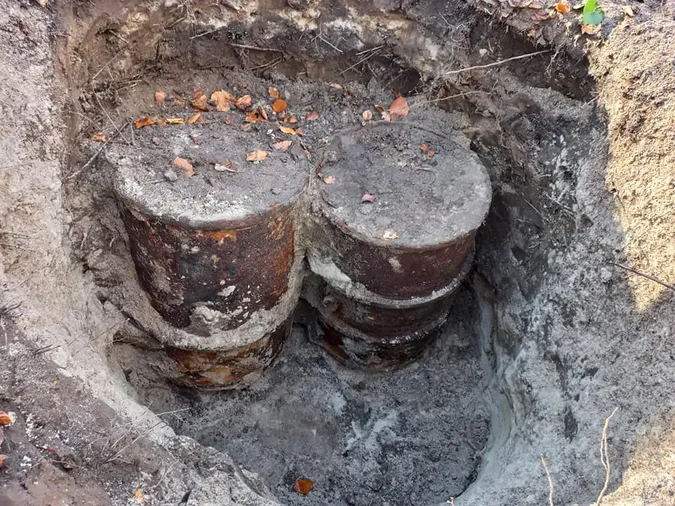 «Голодний» скарб: у галицькому лісі знайшли дві бочки по вінця набиті «їстівним золотом» (фото)