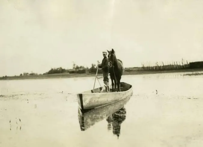 Загадка волинської Амазонки: рибалки брали на човни... коней (фото)