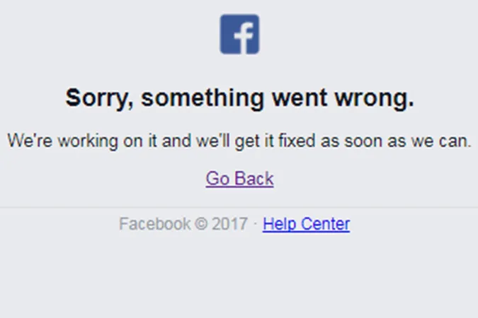 У роботі  Facebook стався масштабний збій