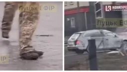 Машина в піні: під Луцьком з автомийки від військових вислизнув водій (відео)