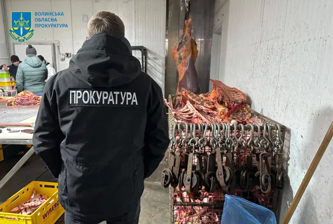 Кров на стінах та рештки в бочках: у Луцькому районі діяла незаконна скотобійня (фото)