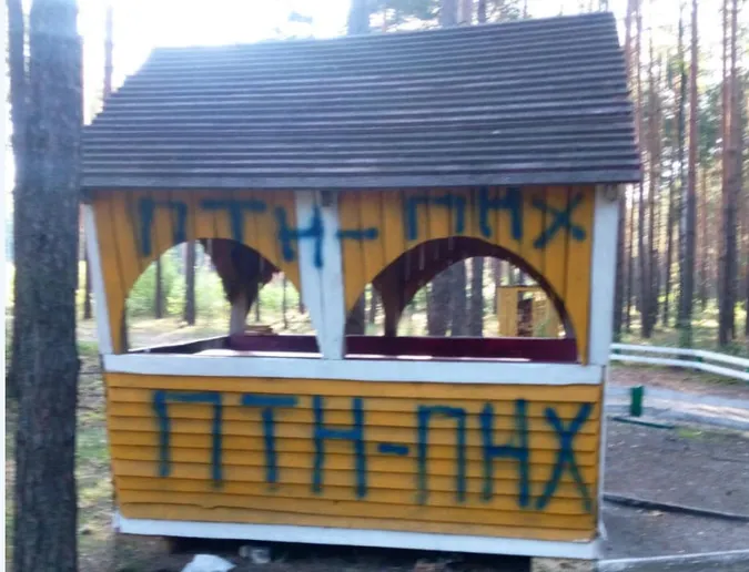 Патріотизм чи вандалізм: у рекреаційному пункті на Волині залишили нецензурні написи про путіна (фото)