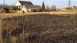 Пожежа сухої трави на Волині ледь не зачепила будівлі поряд (фото)