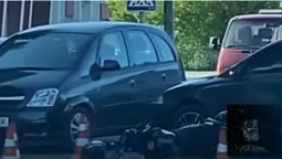У Ковелі біля райуправління поліції скутер врізався у легковик (відео)