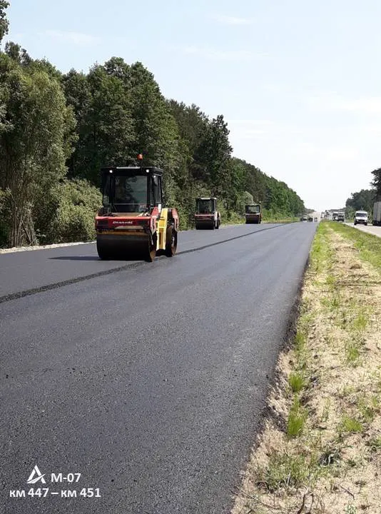 Показали, як укладають новенький асфальт на Ковельщині (фото)