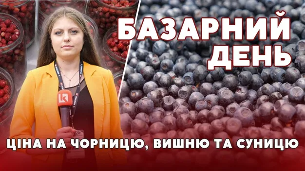 На ринку Луцька вже продають чорницю, вишню та суницю: які ціни (відео)