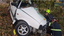 Під Луцьком Volkswagen налетів на дерево – водій у лікарні (фото, відео)