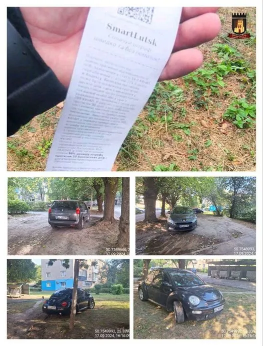 Перетворили газон на багнюку: у Луцьку штрафували паркохамів (фото)