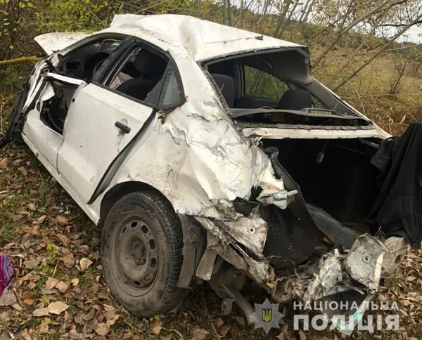 Водій у реанімації: на Любомльщині автомобіль злетів із дороги та перевернувся (фото)