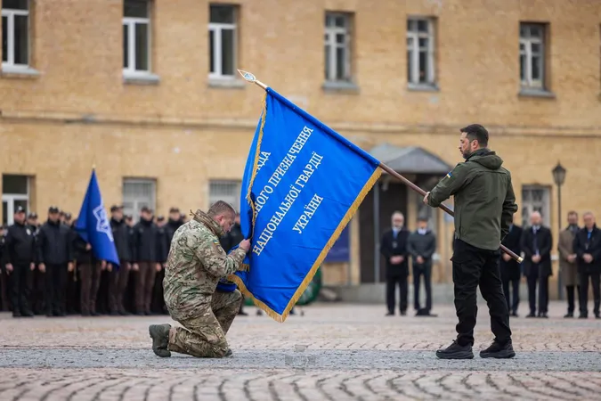 Зеленський вручив луцькій бригаді бойовий прапор (фото)