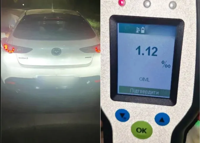 У Луцьку спіймали «синючого» водія, який у п'ять разів перевищив норму