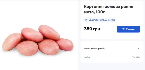 Скільки у Луцьку коштує перша молода картопля