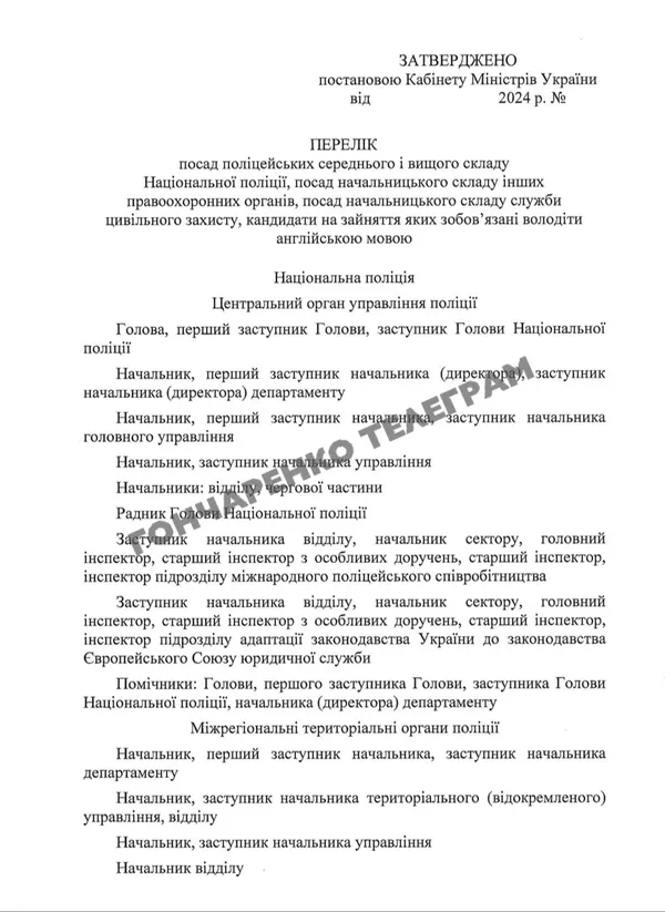 Поліцейських і рятувальників зобов'язали знати англійську: перелік посад