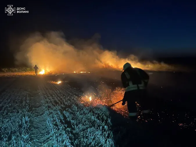 Горить стерня: Волинь потерпає від польових пожеж (фото)