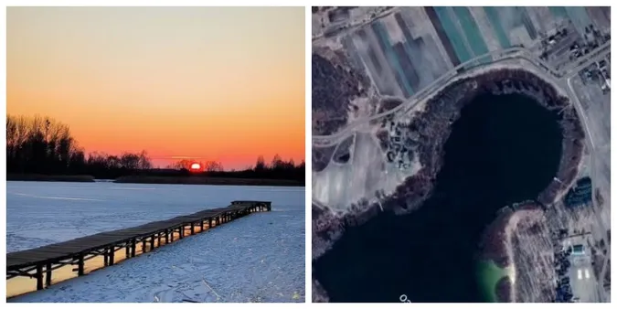 На Волині є загадкова водойма у формі людського вуха (відео)