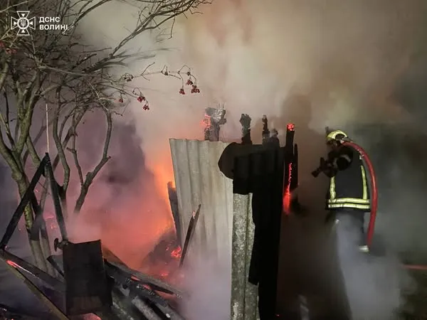 На Ковельщині три команди рятувальників годину гасили пожежу (фото)