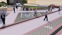 На вулиці Лесі Українки в Луцьку викладають нову бруківку (фото)