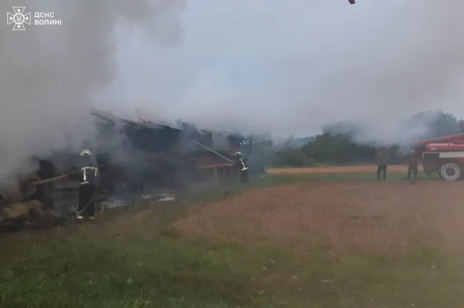 Минулої доби розряди блискавок спричинили шість пожеж на Волині (фото)