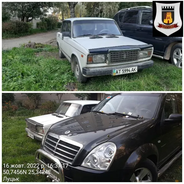 У Луцьку муніципали оштрафували водіїв за парковку на газоні (фото)