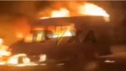 На трасі в Луцькому районі згорів бус (відео)